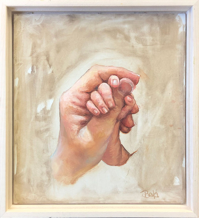 I'm Here Oil on Board Original Artwork