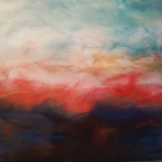 Above the Horizon 8x10 Encaustic